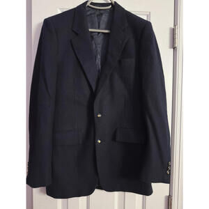 Sakowitz Men's 100% Mongolian Cashmere E Soft Navy Sport Coat Blazer sz R37